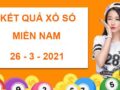 thống kê sổ xố Miền Nam thứ 6 ngày 26/3/2021