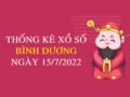 Thống kê kết quả xổ số Bình Dương ngày 15/7/2022 thứ 6 hôm nay